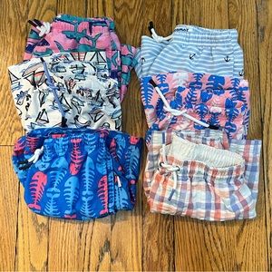 Lot of 6 Boys size 5T preppy swim trunks
